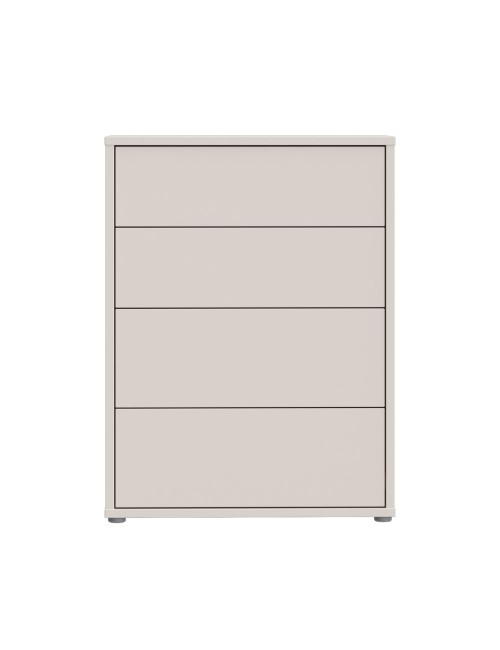 Cassettiera Medea 4 cassetti cashmere 75x35x99 – Stile e funzionalità