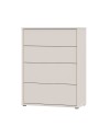 Cassettiera Medea 4 cassetti cashmere 75x35x99 – Stile e funzionalità