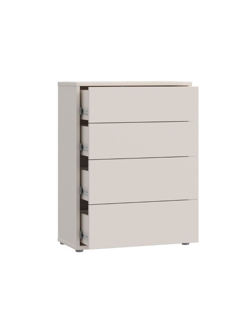 Cassettiera Medea 4 cassetti cashmere 75x35x99 – Stile e funzionalità