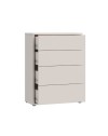 Cassettiera Medea 4 cassetti cashmere 75x35x99 – Stile e funzionalità
