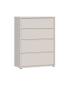 Cassettiera Medea 4 cassetti cashmere 75x35x99 – Stile e funzionalità