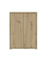 Mobile multiuso Medea 2 ante rovere con 4 ripiani 74.5x35x99H