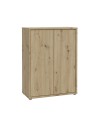 Mobile multiuso Medea 2 ante rovere con 4 ripiani 74.5x35x99H