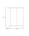 Mobile multiuso Medea 2 ante rovere con 4 ripiani 74.5x35x99H