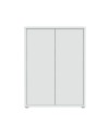 Mobile multiuso Medea 2 ante grigio chiaro con 4 ripiani 74.5x35x99H