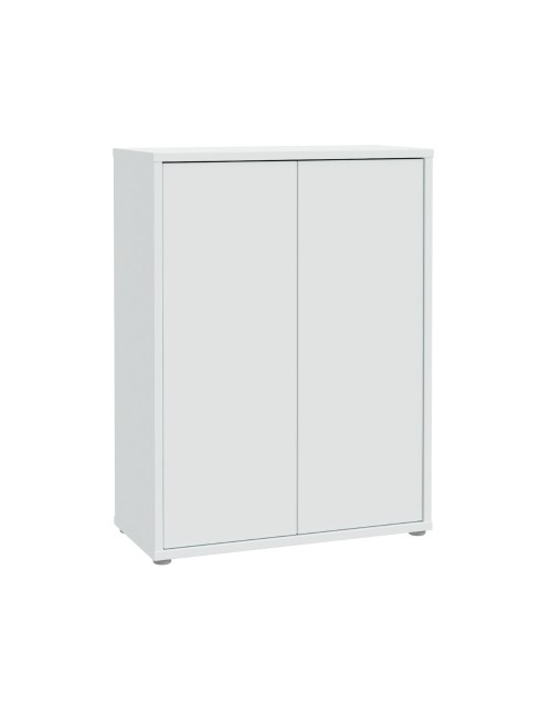Mobile multiuso Medea 2 ante grigio chiaro con 4 ripiani 74.5x35x99H