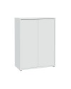 Mobile multiuso Medea 2 ante grigio chiaro con 4 ripiani 74.5x35x99H