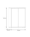 Mobile multiuso Medea 2 ante grigio chiaro con 4 ripiani 74.5x35x99H