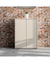 Mobile multiuso Medea 2 ante cashmere con 4 ripiani 74.5x35x99H