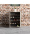 Mobile multiuso Medea 2 ante cashmere con 4 ripiani 74.5x35x99H
