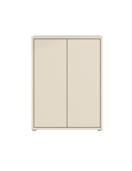 Mobile multiuso Medea 2 ante cashmere con 4 ripiani 74.5x35x99H