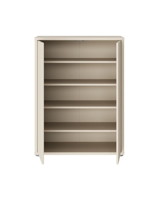 Mobile multiuso Medea 2 ante cashmere con 4 ripiani 74.5x35x99H