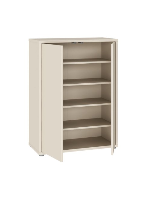 Mobile multiuso Medea 2 ante cashmere con 4 ripiani 74.5x35x99H