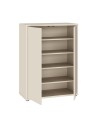 Mobile multiuso Medea 2 ante cashmere con 4 ripiani 74.5x35x99H