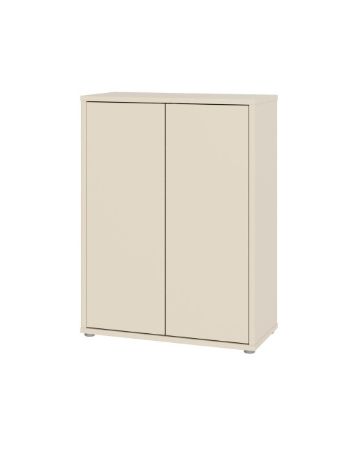 Mobile multiuso Medea 2 ante cashmere con 4 ripiani 74.5x35x99H