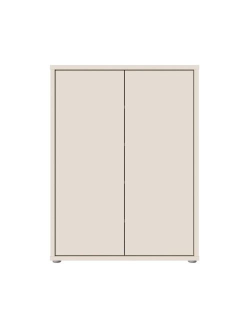 Mobile multiuso Medea 2 ante cashmere con 4 ripiani 74.5x35x99H