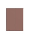 Mobile multiuso Medea 2 ante terracotta con 4 ripiani 74.5x35x99H