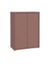 Mobile multiuso Medea 2 ante terracotta con 4 ripiani 74.5x35x99H