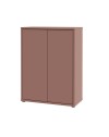 Mobile multiuso Medea 2 ante terracotta con 4 ripiani 74.5x35x99H