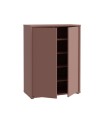 Mobile multiuso Medea 2 ante terracotta con 4 ripiani 74.5x35x99H