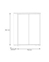 Mobile multiuso Medea 2 ante terracotta con 4 ripiani 74.5x35x99H