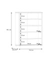 Mobile multiuso Medea 2 ante terracotta con 4 ripiani 74.5x35x99H