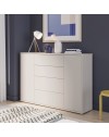 Madia Medea con 4 cassetti e 2 ante cashmere 144x35x99 – Stile e funzionalità