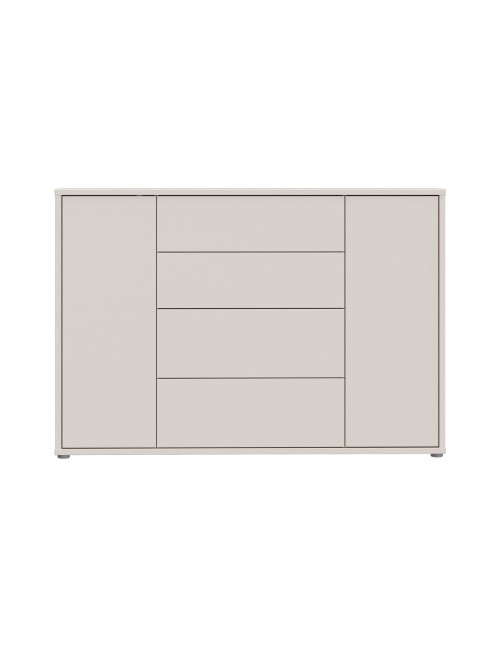 Madia Medea con 4 cassetti e 2 ante cashmere 144x35x99 – Stile e funzionalità
