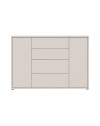Madia Medea con 4 cassetti e 2 ante cashmere 144x35x99 – Stile e funzionalità