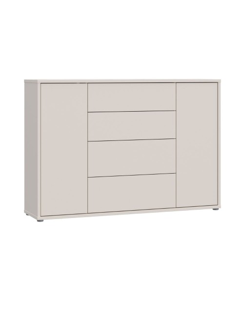 Madia Medea con 4 cassetti e 2 ante cashmere 144x35x99 – Stile e funzionalità
