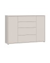 Madia Medea con 4 cassetti e 2 ante cashmere 144x35x99 – Stile e funzionalità