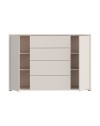 Madia Medea con 4 cassetti e 2 ante cashmere 144x35x99 – Stile e funzionalità
