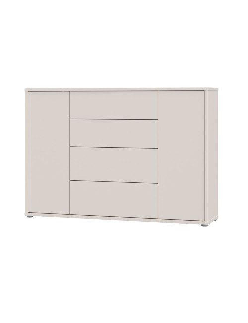 Madia Medea con 4 cassetti e 2 ante cashmere 144x35x99 – Stile e funzionalità