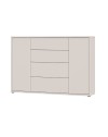 Madia Medea con 4 cassetti e 2 ante cashmere 144x35x99 – Stile e funzionalità
