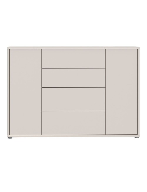 Madia Medea con 4 cassetti e 2 ante cashmere 144x35x99 – Stile e funzionalità