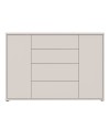 Madia Medea con 4 cassetti e 2 ante cashmere 144x35x99 – Stile e funzionalità