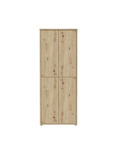 Armadio multiuso Medea 4 ante rovere 74.5x35x192 - Scarpiera e armadio salvaspazio