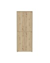 Armadio multiuso Medea 4 ante rovere 74.5x35x192 - Scarpiera e armadio salvaspazio