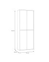 Armadio multiuso Medea 4 ante rovere 74.5x35x192 - Scarpiera e armadio salvaspazio