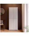 Armadio multiuso Medea 4 ante grigio chiaro 74.5x35x192 - Scarpiera e armadio salvaspazio