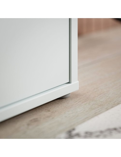 Armadio multiuso Medea 4 ante grigio chiaro 74.5x35x192 - Scarpiera e armadio salvaspazio