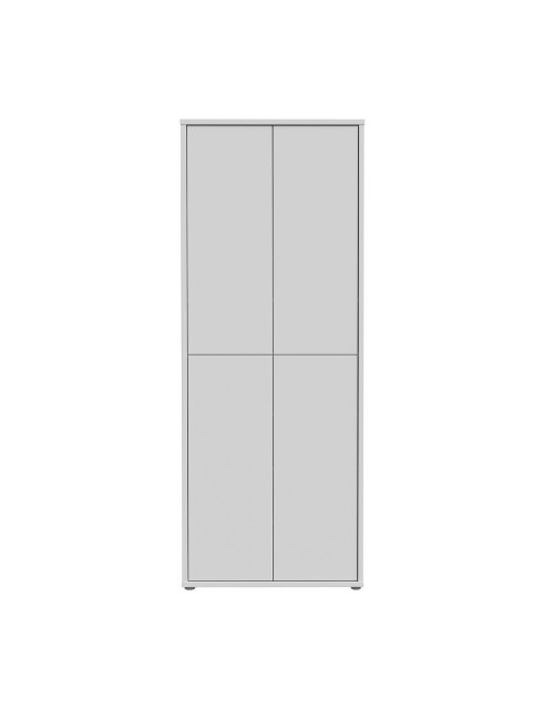 Armadio multiuso Medea 4 ante grigio chiaro 74.5x35x192 - Scarpiera e armadio salvaspazio