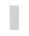 Armadio multiuso Medea 4 ante grigio chiaro 74.5x35x192 - Scarpiera e armadio salvaspazio