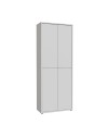Armadio multiuso Medea 4 ante grigio chiaro 74.5x35x192 - Scarpiera e armadio salvaspazio