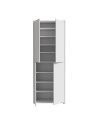 Armadio multiuso Medea 4 ante grigio chiaro 74.5x35x192 - Scarpiera e armadio salvaspazio
