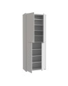 Armadio multiuso Medea 4 ante grigio chiaro 74.5x35x192 - Scarpiera e armadio salvaspazio