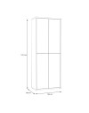 Armadio multiuso Medea 4 ante grigio chiaro 74.5x35x192 - Scarpiera e armadio salvaspazio