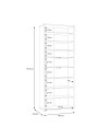 Armadio multiuso Medea 4 ante grigio chiaro 74.5x35x192 - Scarpiera e armadio salvaspazio