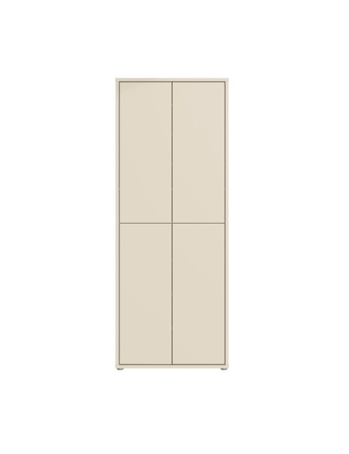 Armadio multiuso Medea 4 ante cashmere 74.5x35x192 - Scarpiera e armadio salvaspazio