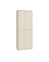 Armadio multiuso Medea 4 ante cashmere 74.5x35x192 - Scarpiera e armadio salvaspazio
